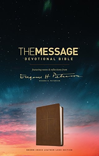 The Message Devotional Bible, Brown Cross