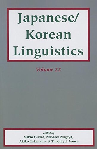 Japanese/Korean Linguistics, Vol. 22