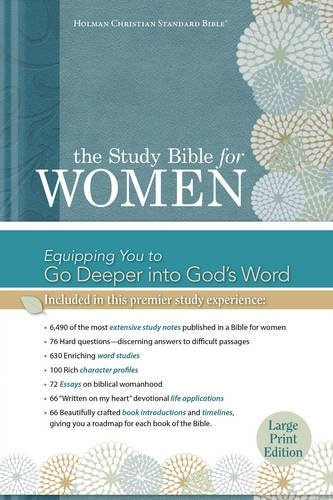 The Study Bible for Women: HCSB Large Print Edition, Printed Hardcover, Indexed