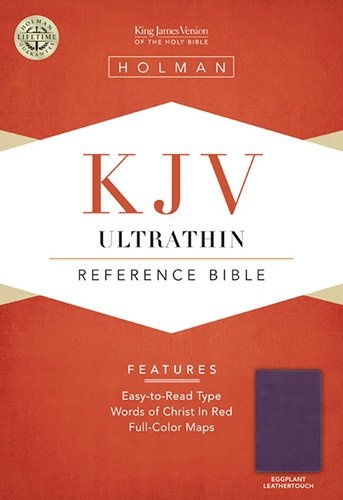 KJV Ultrathin Reference Bible, Eggplant LeatherTouch