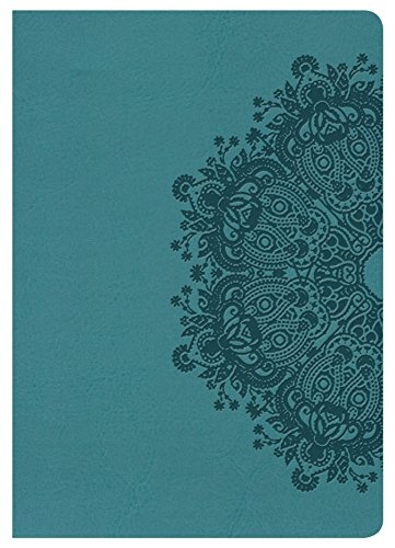 NKJV Large Print Compact Reference Bible, Teal LeatherTouch