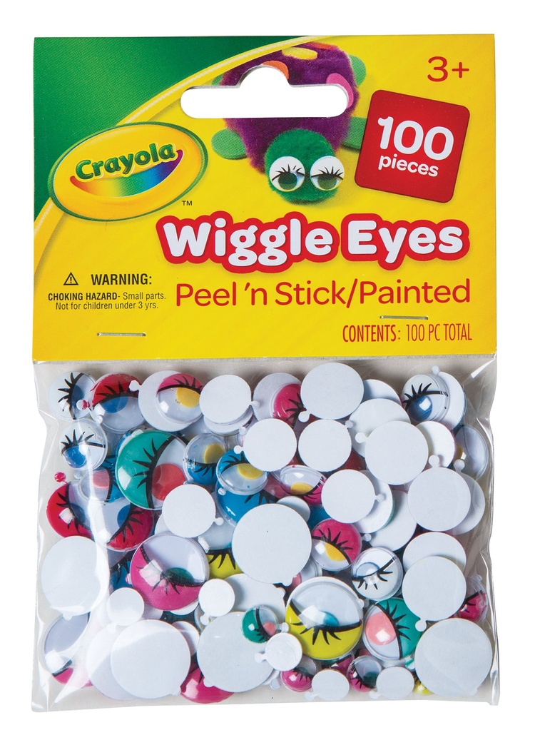 Crayola Wiggle Eyes, Painted, 100-Count
