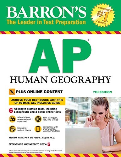 Barron's AP Human Geography, 7th Edition: With Bonus Online Tests (Barron's Test Prep)