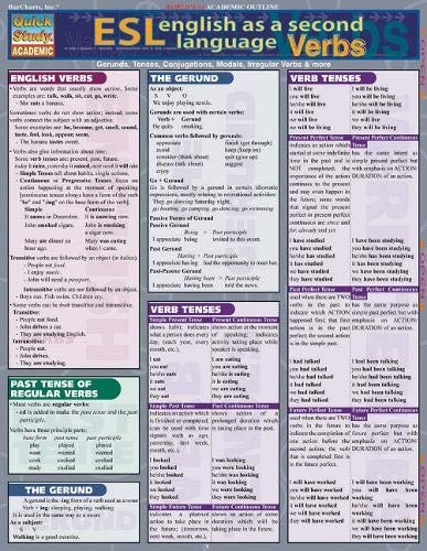 Esl Verbs (Quickstudy Reference Guides - Academic)
