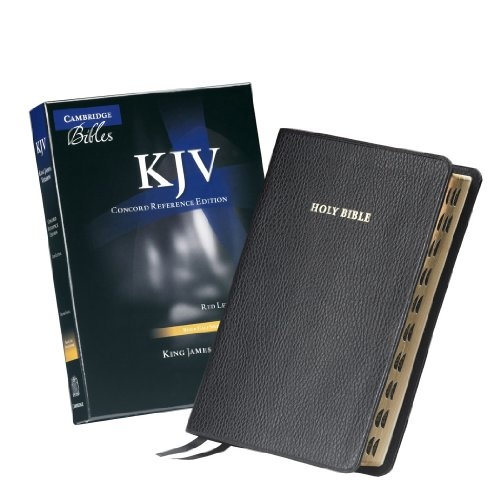 KJV Concord Reference Bible, Black Calf Split Leather, Red-letter Text, Thumb Index, KJ564:XRI