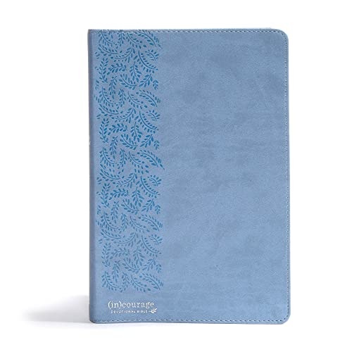 CSB (in)courage Devotional Bible, Blue LeatherTouchÂ®, Indexed, Black Letter, Full-Color Design, Notetaking Space, Reading Plans, Ribbon Marker, Sewn Binding, Easy-to-Read Bible Serif Type