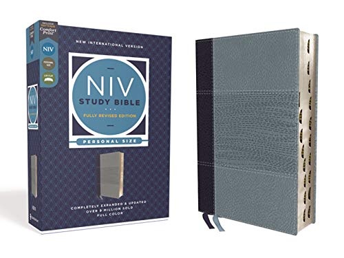 NIV Study Bible, Fully Revised Edition, Personal Size, Red Letter, Comfort Print [Navy/Blue]