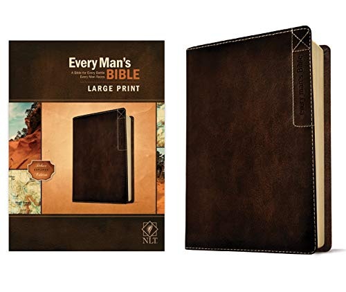 Every Man's Bible Nlt, Large Print, Deluxe Explorer Edition (Leatherlike, Rustic Brown)