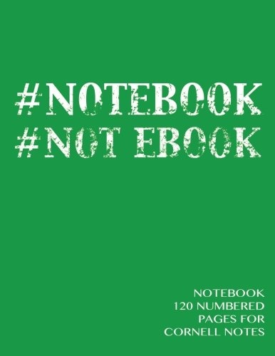 Notebook 120 numbered pages for Cornell Notes: Notebook for Cornell notes with green cover - 8.5"x11" ideal for studying, includes guide to effective studying and learning