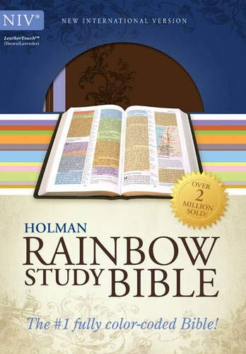 NIV Rainbow Study Bible, Brown/Lavender LeatherTouch