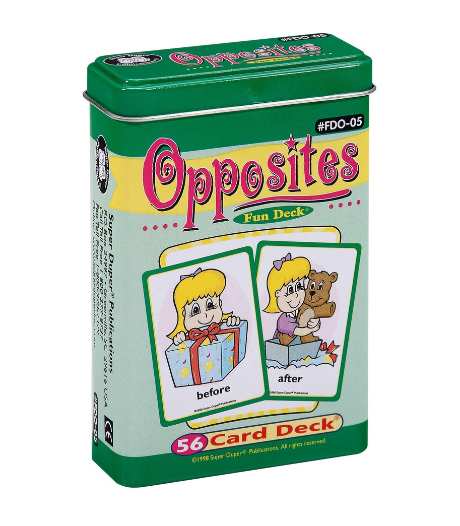 Super Duper Publications Opposites Fun Deck Flash Cards - Educational Learning Resource for Children