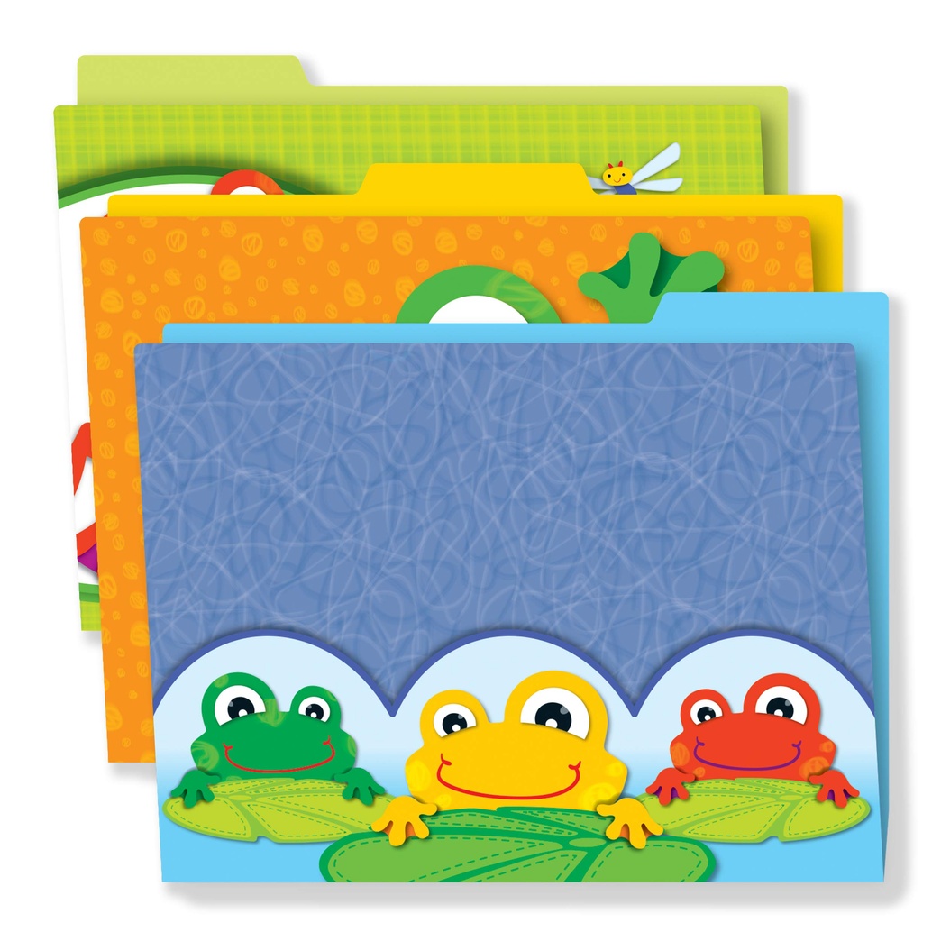 Carson Dellosa Decorative Themed File Folders, FUNkey Frogs, 11.75-inch x 9.5-inch, Pack of 6