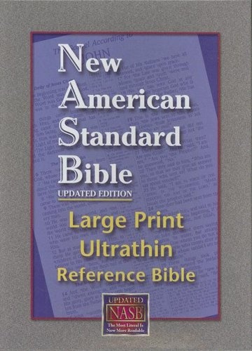 NASB Large Print Ultrathin Reference Bible (Black, Bonded Leather)