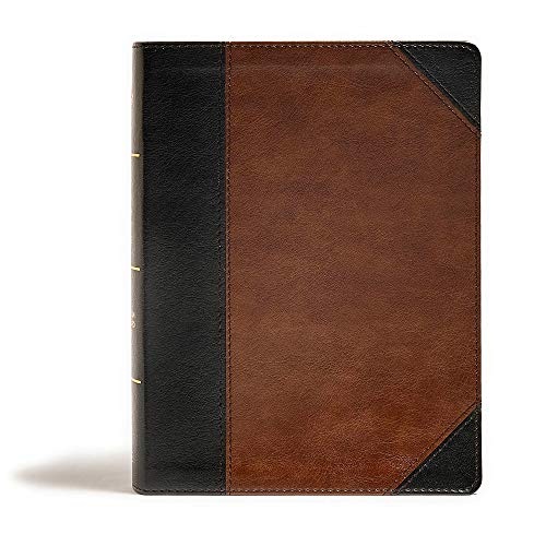 CSB Tony Evans Study Bible, Black/Brown LeatherTouch, Indexed, Black Letter, Study Notes and Commentary, Articles, Videos, Ribbon Marker, Sewn Binding, Easy-to-Read Bible Serif Type