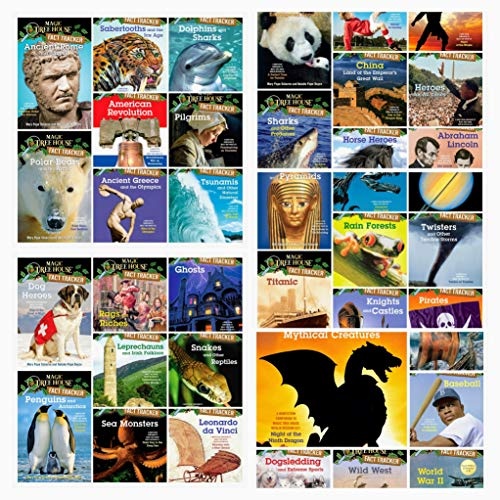 Magic Tree House Fact Trackers Complete 38 Book Set Collection Series (Includes Wild West, Baseball, World War II, Dragons and Mythical Creatures, Dogsledding and Extreme Sports, Vikings, Sharks and.)