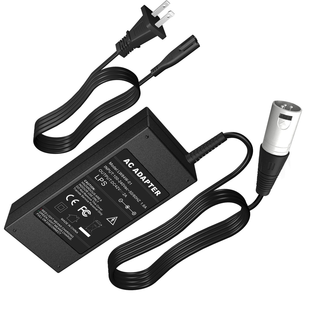 Fancy Buying 36V Electric Bike Charger 42V2A Out Put Lithium Battery Charger 10 series Male 3-Pin XLR Socket/Connector