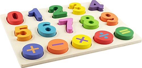 Peter Pauper Press Wooden Numbers Puzzle (for Toddlers 2 to 5 Years of Age. Thick Wood Pieces are Easy to Handle.)