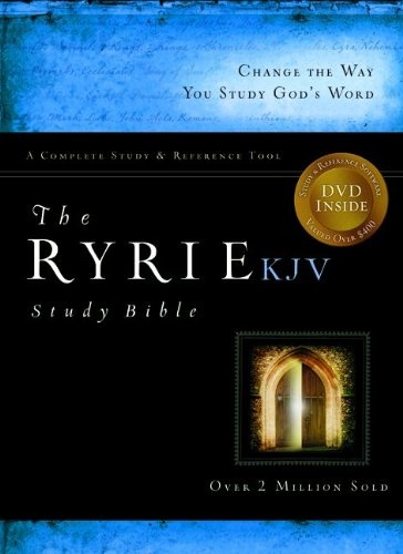 The Ryrie KJV Study Bible Bonded Leather Black Red Letter