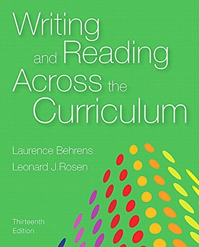 Writing and Reading Across the Curriculum (13th Edition)
