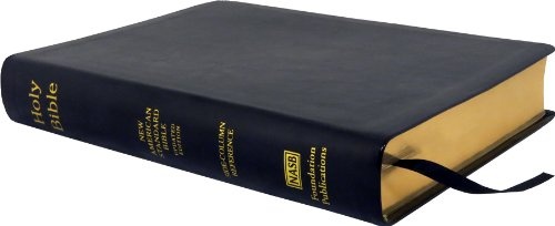 NASB Side-Column Reference Wide Margin Bible; Black Leathertex