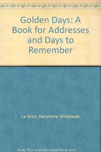 Golden Days Address Books
