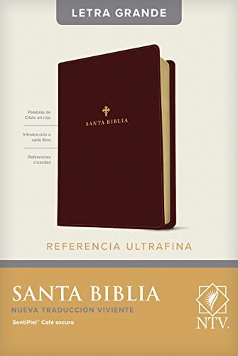Santa Biblia Ntv, Edición de Referencia Ultrafina, Letra Grande (Letra Roja, Sentipiel, Café Oscuro )