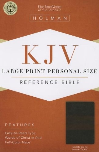 KJV Large Print Personal Size Reference Bible, Saddle Brown LeatherTouch