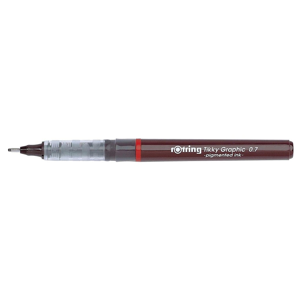 rOtring Tikky Graphic 0.7 mm Black Ink Disposable Fine Liner - 2 pk