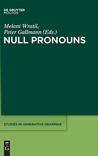 NULL PRONOUNS SGG 106 (Studies in Generative Grammar [Sgg])