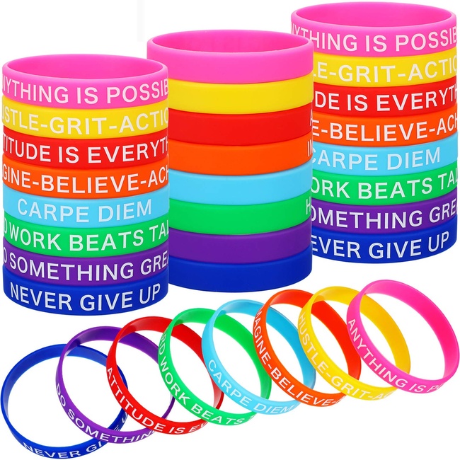 Faithful Finds 24 Pack Religious Silicone Bracelets, Motivational Christian  Rubber Wristbands : Target
