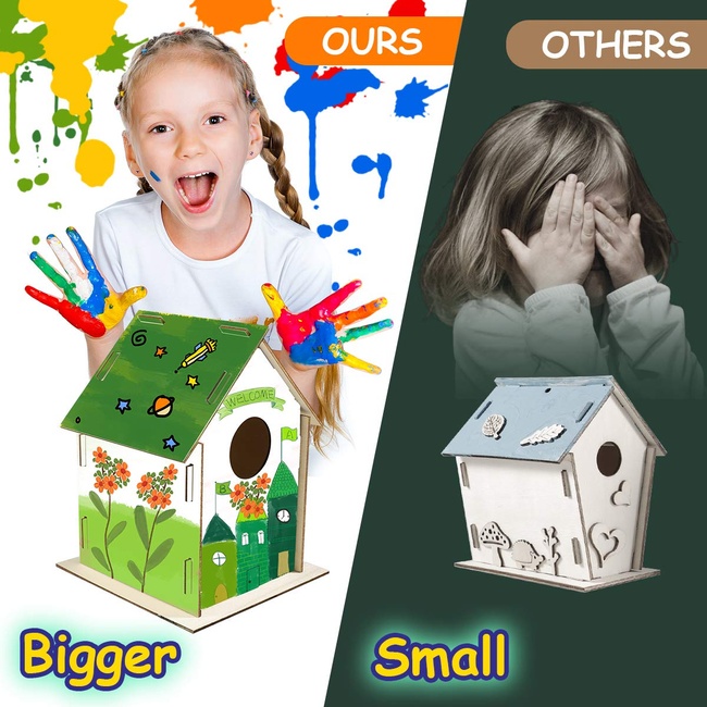 4 Pack Bird House Crafts for Kids Ages 5-8 8-12, Buildable DIY