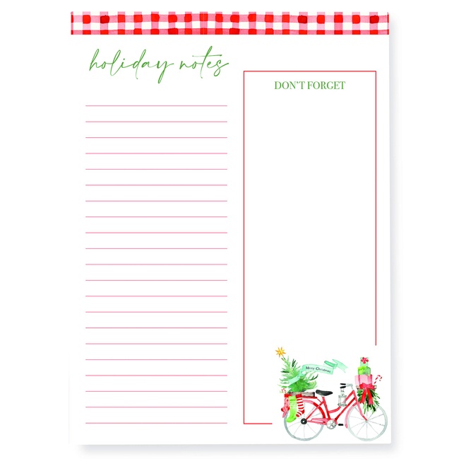 Graphique Holiday Christmas Bike To-Do List Notepad - 150 Tear-Away Planner Sheets - Things to Do Memo Writing Pad - Perfect Daily Reminder for School, Office Work, Homework, Projects, and More