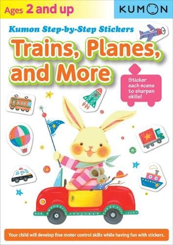 Kumon Step-by-Step Stickers: Trains, Planes, and More