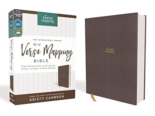 NIV, Verse Mapping Bible, Cloth over Board, Gray, Comfort Print: Find Connections in Scripture Using a Unique 5-Step Process