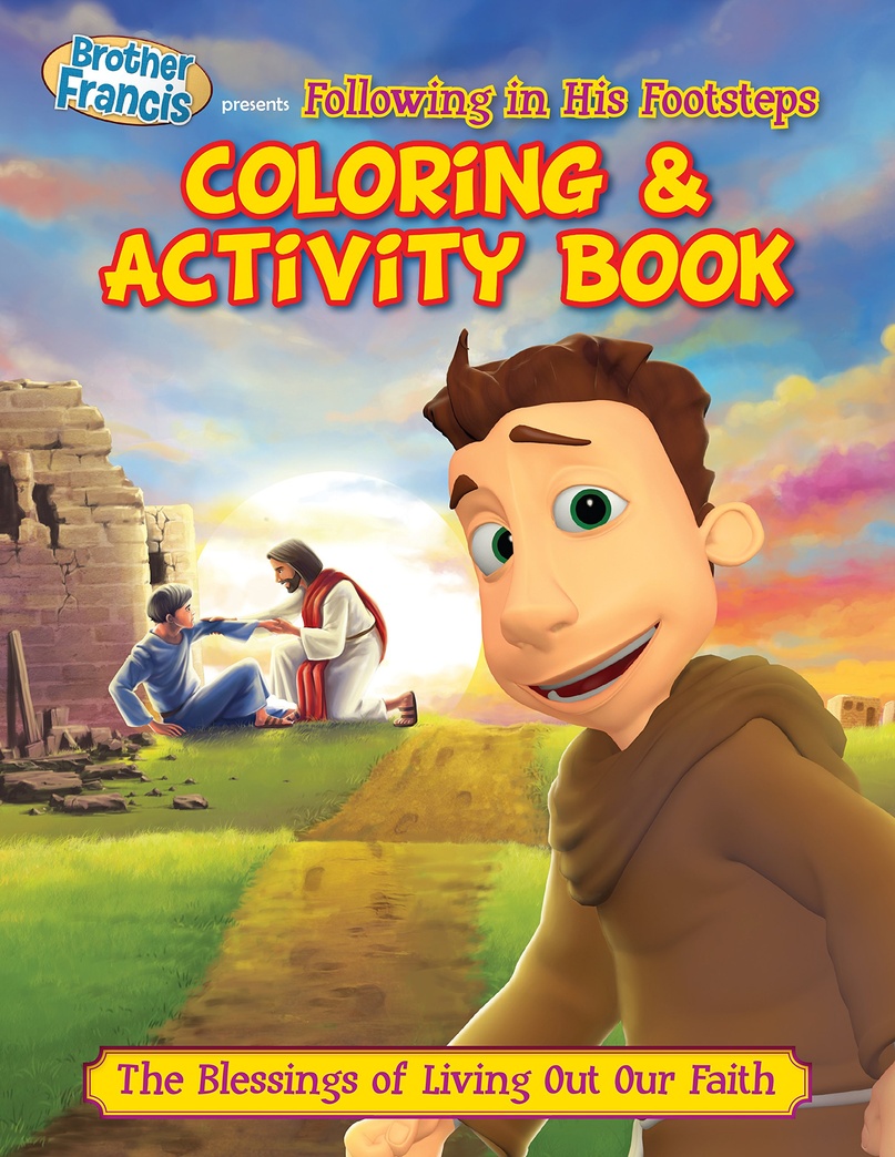 Brother Francis Following in His Footsteps coloring and Activity Book, Following Jesus, Saint Peter, Parables, Parables of the Bible, Soft Cover