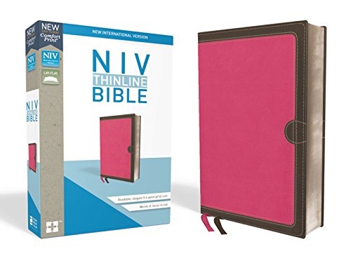 NIV, Thinline Bible, Imitation Leather, Pink, Red Letter Edition