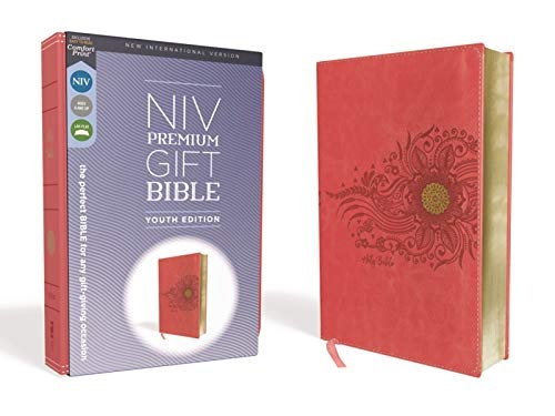 NIV, Premium Gift Bible, Youth Edition, Leathersoft, Coral, Red Letter, Comfort Print: The Perfect Bible for Any Gift-Giving Occasion