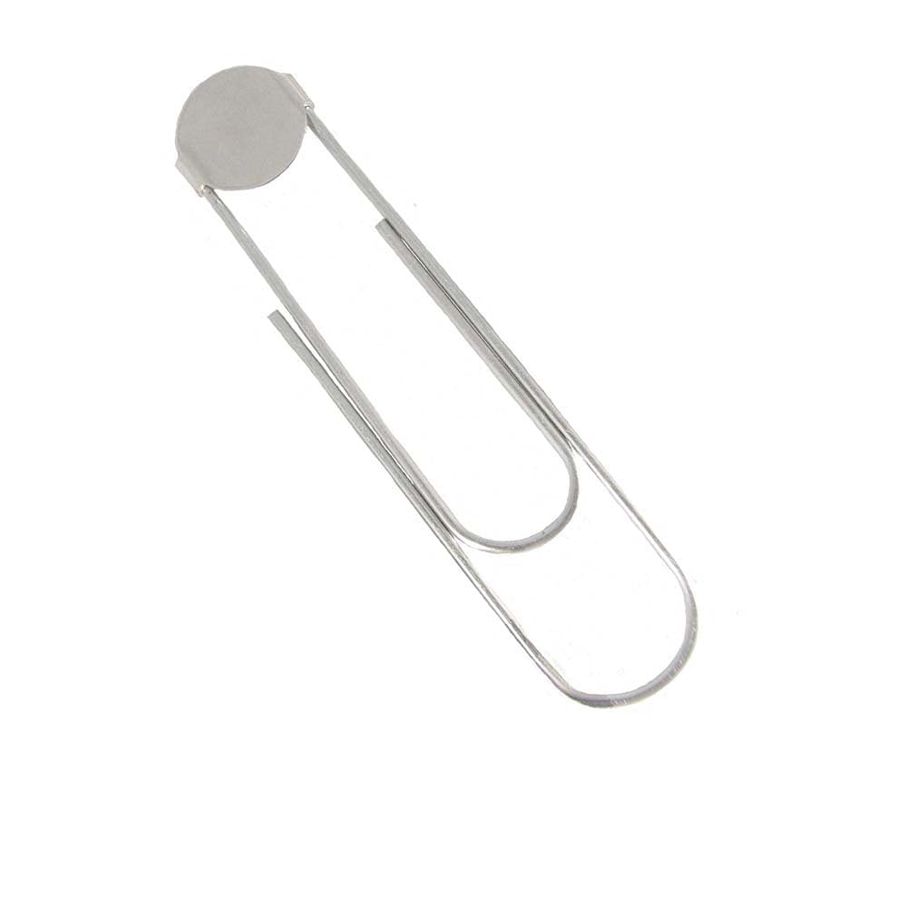 Bookmarker Paperclips with Pad - Pick Color (Qty 50, Silver)