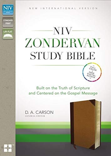 NIV Zondervan Study Bible, Leathersoft, Tan/Brown, Indexed: Built on the Truth of Scripture and Centered on the Gospel Message