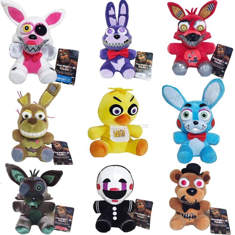 Fnaf Plushies - All Characters(7) - -- Five Nights Freddy's Plush: Chica,  Springtrap, Bonnie, Marionette, Foxy Plush - Freddy Plush-fnaf Plush-kid's