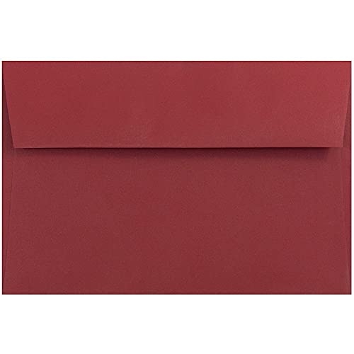 JAM PAPER A9 Premium Invitation Envelopes - 5 3/4 x 8 3/4 - Dark Red - 50/Pack