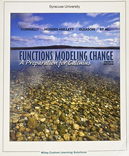 Functions Modeling Change, a Preparation for Calculus