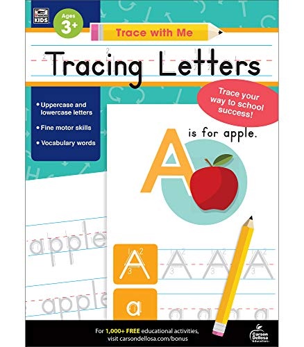 Carson Dellosa | Trace with Me: Tracing Letters Handwriting Activity Workbook | ToddlerâKindergarten, 128pgs