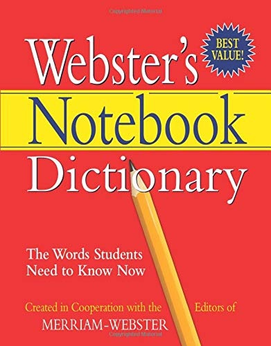 Merriam-Webster Notebook Dictionary, Three Hole Punched, Paperback, 80 Pages (MERFSP0566)