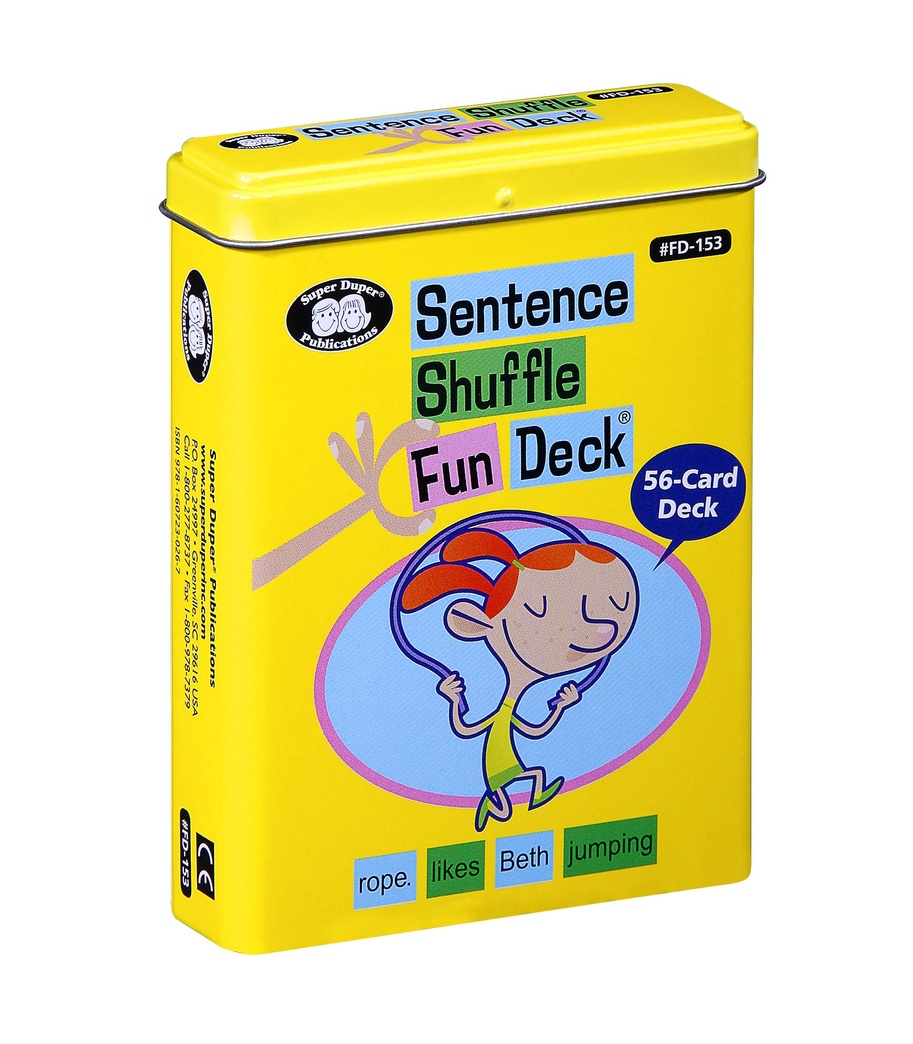 Super Duper Publications | Sentence Shuffle Fun Deck | Parts of Speech, Reasoning, Inferencing Skills Flash Cards | Educational Learning Materials for Children