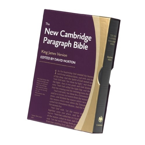 New Cambridge Paragraph Bible, Black Calfskin Leather, KJ595:T Black Calfskin: Personal size