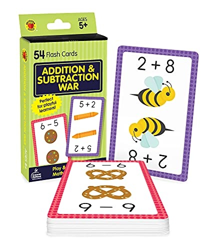 Carson Dellosa | Addition and Subtraction War Flash Cards | Facts up to 10, Card Game, 54ct
