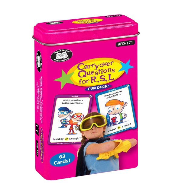 Super Duper Publications Carryover Questions for R, S, L Fun Deck Flash Cards Educational Learning Resource for Children