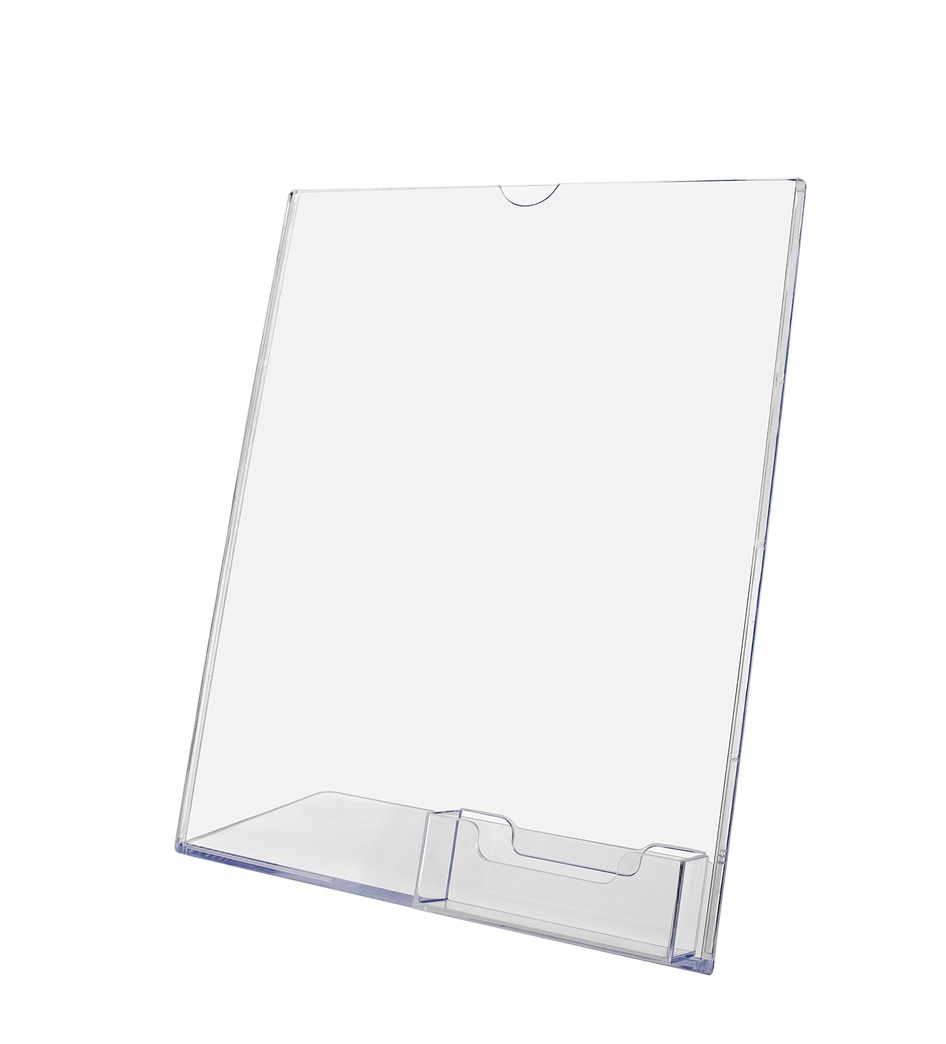 Marketing Holders 8.5"W x 11"H Sign Holder Top Load Literature Flyer Poster Frame Letter Notice Menu Pricing Deli Table Tent Countertop Expo Event Display Stand