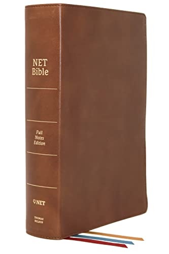 NET Bible, Full-notes Edition, Genuine Leather, Brown, Thumb Indexed, Comfort Print: Holy Bible